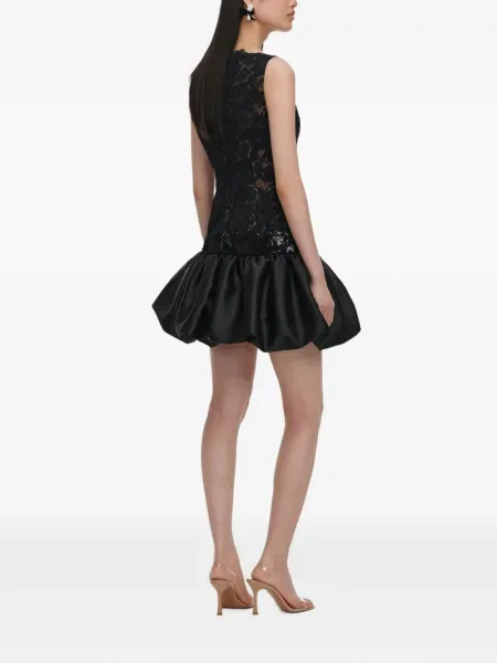 Rochie mini Self-portrait din dantelă negru