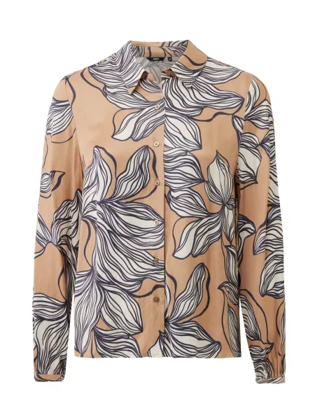 MEXX Bluză bej închis / albastru noapte alb