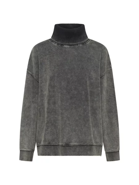 Pulover One Teaspoon din fleece negru