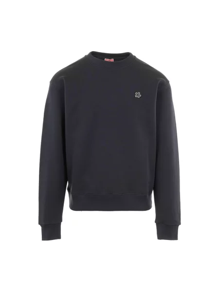 Bluza nierozpinana Kenzo w kwiatki klasyczna niebieska