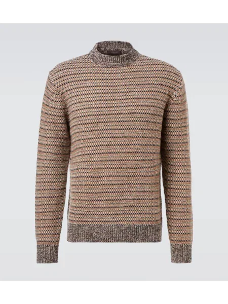 Pulover Slowear de lână cu dungi bej