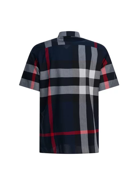 Koszula Burberry w kratę niebieska