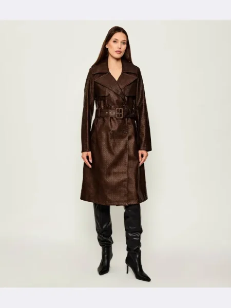 Haină de mazăre Guess maro