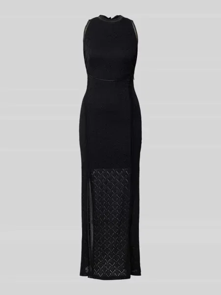 Sukienka maxi z koronką i rozporkiem model NEW LIZA' Guess czarna
