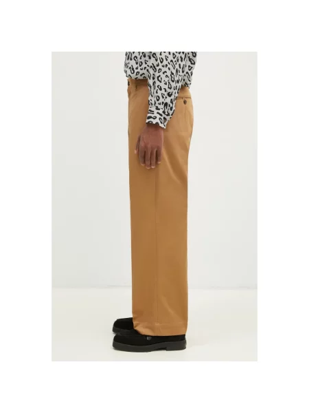 Spodnie Maison Kitsune beżowe