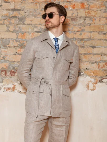 Костюм Andreas Moskin в деловом стиле бежевый