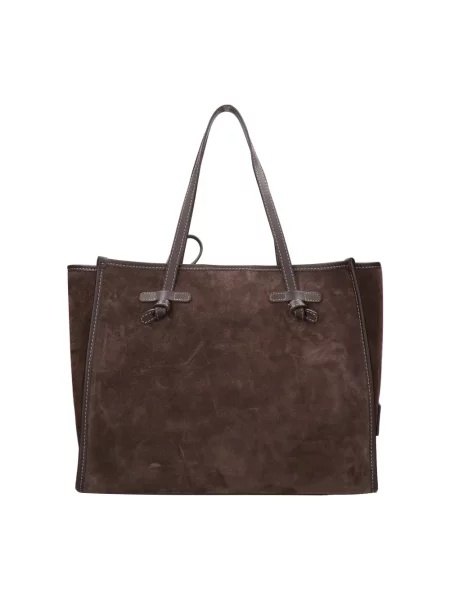 Shopperka Gianni Chiarini zamszowa brązowa
