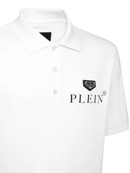 Raštuota polo marškinėliai Philipp Plein balta