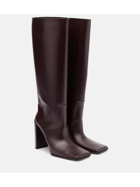 Cizme Alaïa din piele maro