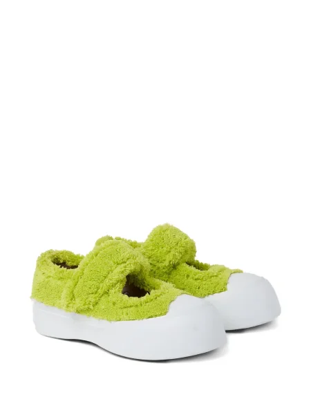 Balerini Marni din piele verde