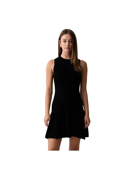 Dzianinowa sukienka Armani Exchange czarna