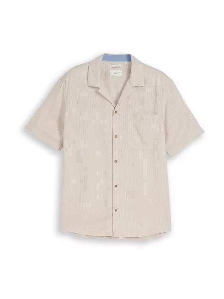 TOM TAILOR Cămașă crem alb