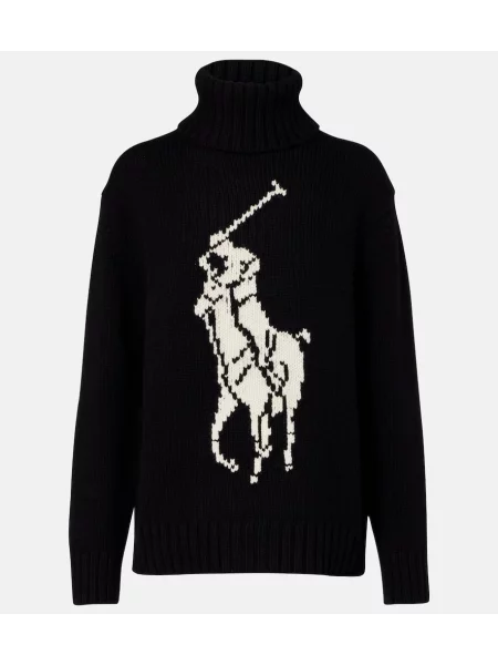 Heláncă Polo Ralph Lauren de lână negru