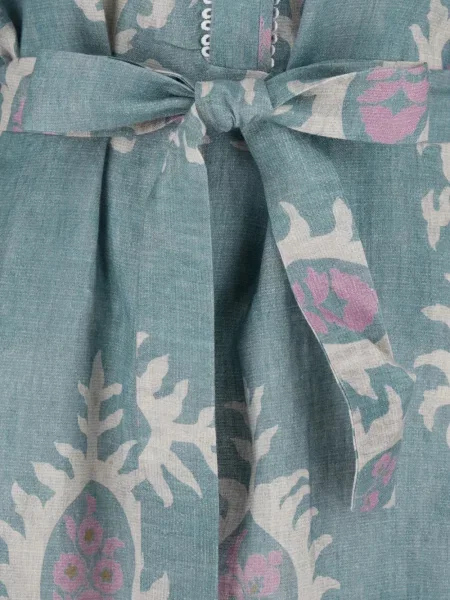 Sukienka Bazar Deluxe wiązana garniturowa niebieska