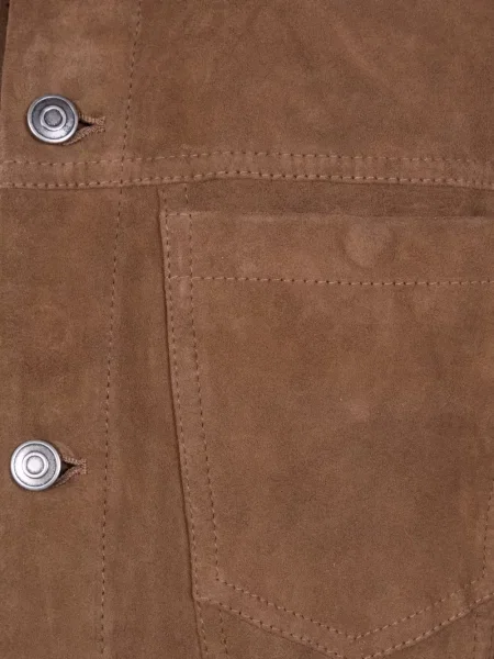 Geacă Giorgio Brato din piele de căprioară maro