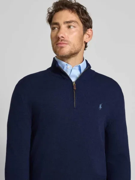Sweter Polo Ralph Lauren wełniany granatowy