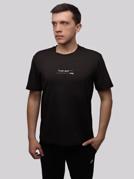 Футболка STREAM віскоза/поліестер чорний