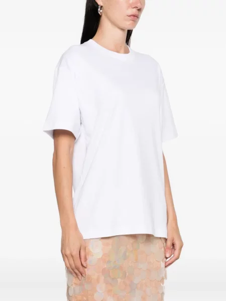 Scurt tricou Gucci cu decolteu rotund alb