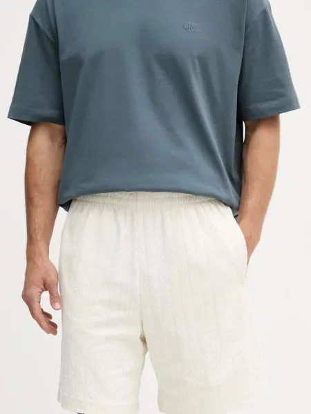 Calvin Klein Jeans szorty dresowe beżowe