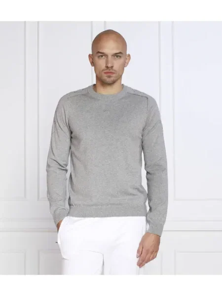 BOSS GREEN Pulover Roldi cu adaos de lână gri