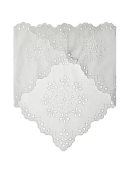 Fular Herno cu broderie alb