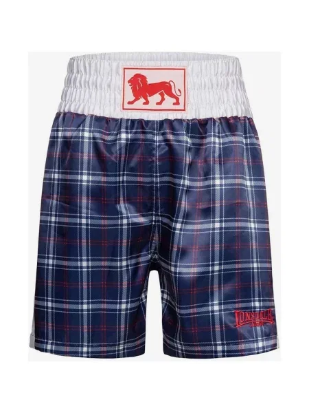 Spodenki rowerowe Lonsdale Spaxton niebieskie czerwone M białe
