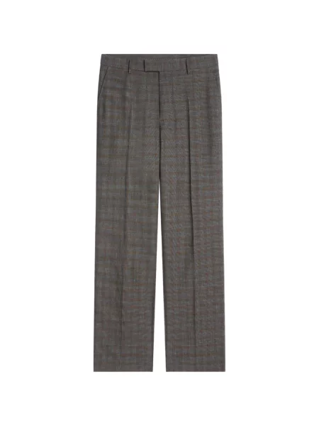Lung pantaloni Dries Van Noten de lână gri