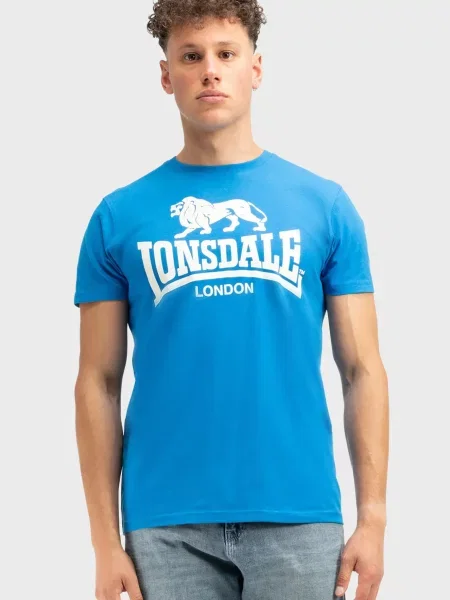 Футболка Lonsdale з лого блакитна