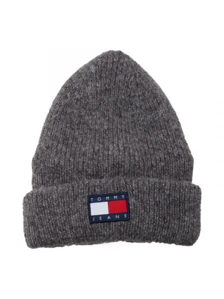 Tommy Jeans Căciulă cu adaos de lână gri