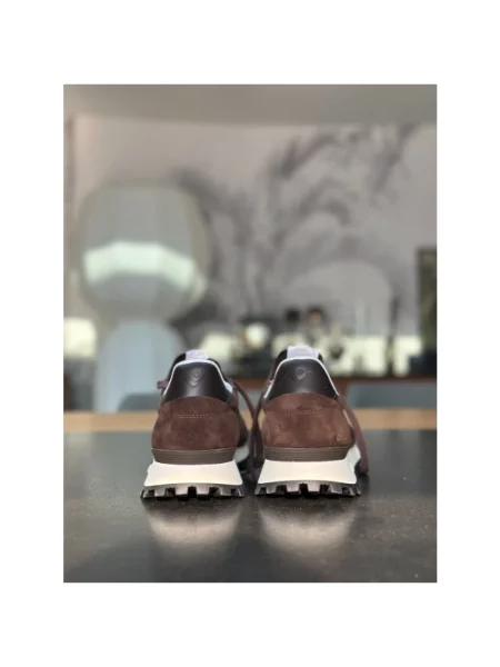 Sneakersy No Map Society skórzane brązowe