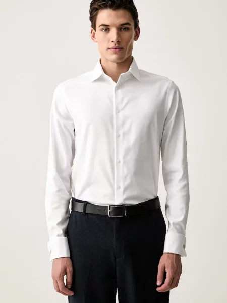 Calvin Klein cămașă oxford pentru bărbați din alb