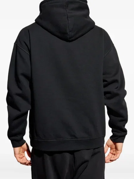 Hanorac cu glugă Dsquared2 cu broderie negru