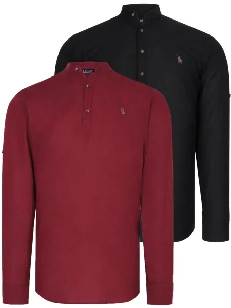 Gulerat cămașă Dewberry negru