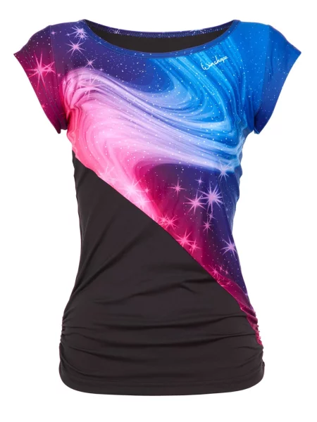 Winshape Tricou funcțional azuriu / roz negru