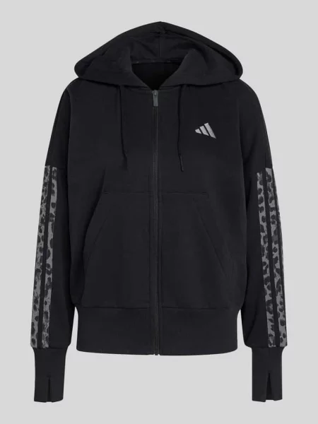 Bluza z kapturem zapinana na adidas Essentials czarna