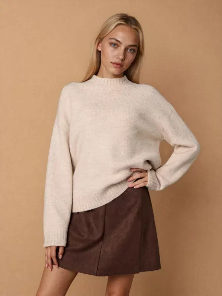 Джемпер basic нюдовий