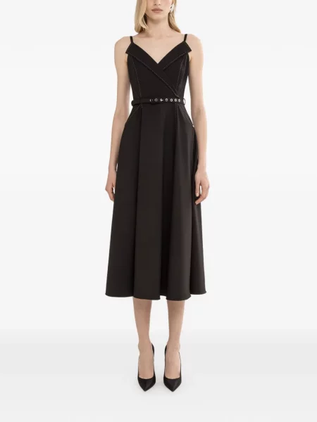 Rochie midi Nissa până la genunchi de costum negru