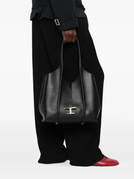 Geantă shopper Tod's din piele negru