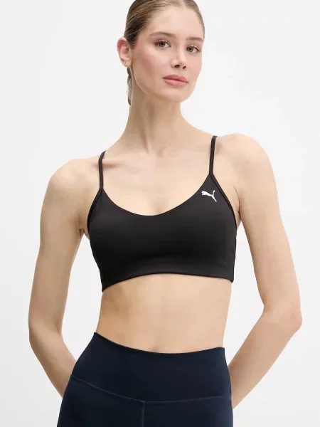 Спортен сутиен Puma Move с изчистен дизайн черно