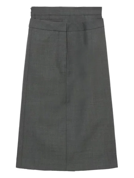Fustă midi Shushu/tong până la genunchi gri