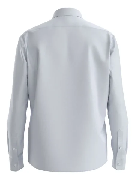 Cămașă Boss din țesătură twill albastru