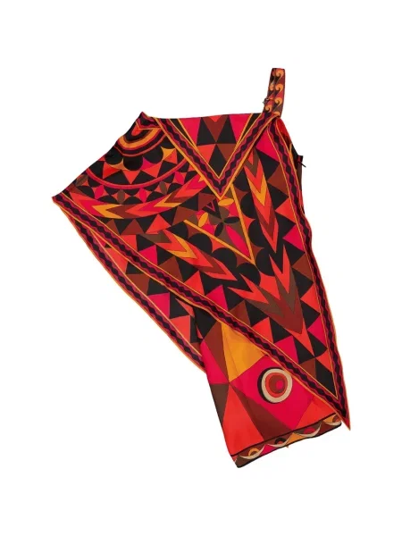 Rochie mini Pucci de mătase cu imagine roșu