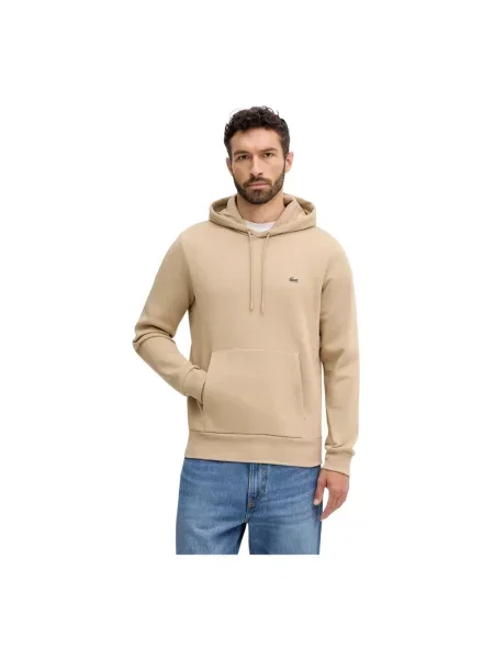 Bluza z kapturem Lacoste z kapturem beżowa