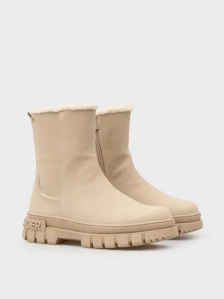 Шкіряні Дитячі Черевики Tommy Hilfiger Kids бежевий