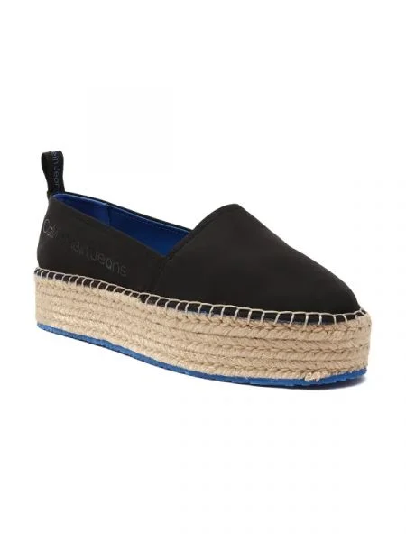 Calvin Klein Jeans Espadrile FLATFORM negru