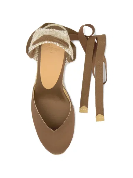 Espadrile Castaner cu legături maro