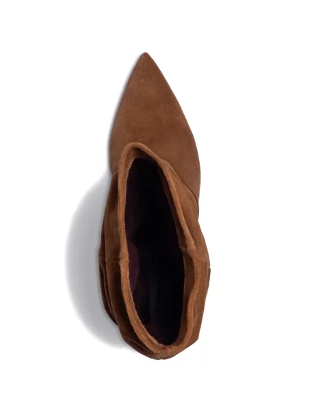 Cizme scurte Bernardo din piele de căprioară maro