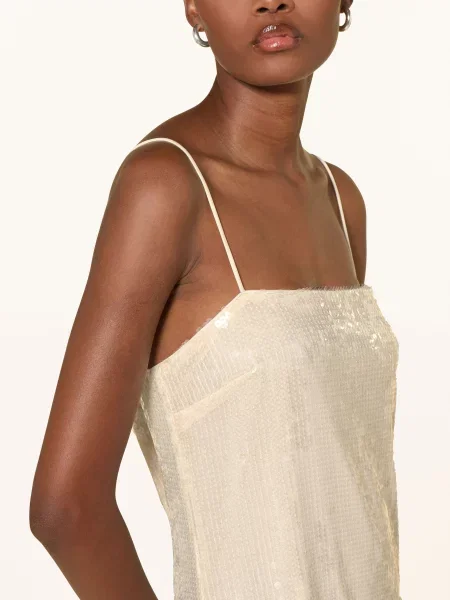 Rotate Sukienka Koktajlowa Sequin Z Cekinami weiss biała