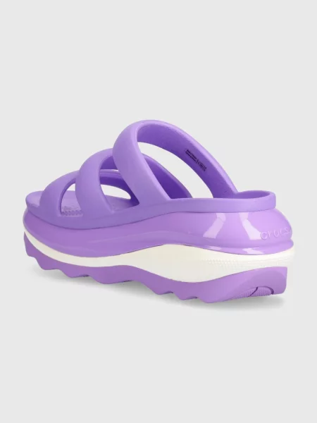 Pantofle Crocs Mega Crush Triple Strap fialové