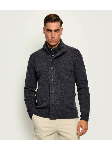 Barbour De lână cardigan Essential gri